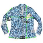 NWT Ladies GOTTEX Santorini Blue Golf Tennis Long Sleeve Jacket M Full Zip Mesh Size M Photo 7