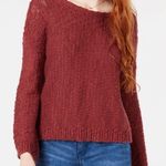 Roxy Burgundy Cotton Open Back Sweater Photo 0