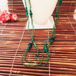 Coldwater Creek Super Long Green Glass Seed bead Necklace Can Triple over Photo 5