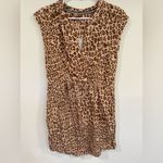 Pilcro and the Letterpress Anthropologie Pilcro Brown Animal Print Pleated A-Line Dress XS EUC Photo 2