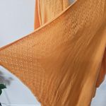 Orange Cashmere Sharkbit Hi Lo Open Front Long Cardigan sz L Size L Photo 3