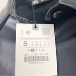 ZARA NWT Bloggers WOMAN FAUX LEATHER MINI DRESS PUFF SLEEVES Size S Photo 12