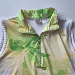 Chico's Golf Women's Sleeveless Floral Tank Top Multicolor Quarter Zip Size‎ 1 Green Size M Photo 1
