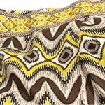 Tory Burch  BROWN YELLOW MIRRORED DETAILED MIDI SKIRT 0 Photo 3