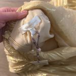 Love Shack Fancy NWT  Silk Lurex Pleated Bryce Dress in Golden Hour Photo 8