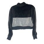 Nike  Black & Gray Cropped Velour Jacket M‎ Photo 1