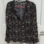 Zadig & Voltaire  Black Multicolor Floral Blouse Photo 0