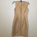 Kate Spade Della All That Glitters Dress Blush/Gold Midi Sheath Metallic Sz 2 Photo 4