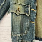 Jennyfer J Faded Y2K 90s Grunge Denim Jacket Size S Blue Photo 6