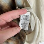 CP Shades Jaci Silk Cotton Blend Brown Plaid Print Long Sleeve Longline Tunic M Photo 4