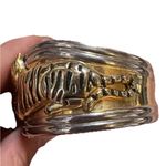 EUC VTG Tiger Clamper Bracelet Massive 1980s Bracelet Clamper Bangle Bracelet Gold Photo 1