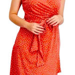 41 Hawthorn Kaylee Faux Wrap Polka Dot Midi Dress 1X Peachy Pink Photo 0