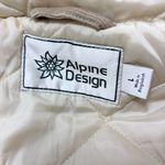 Alpine Design  Tan Sandy Clay 100%Organic Cotton Corduroy Quilted hooded Jacket L Photo 4