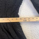 Free People  Beach Black Medium Open Knit Crochet Semi-Sheer Romper Playsuit Photo 5