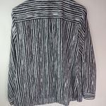 kim rogers  XL Black White Rough Stripe Top Plus Photo 3