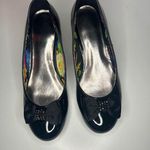 New Without Box George Black Patene Heels With Embellished Bow WOMENS US SIZE 5 Photo 1