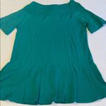 Free People  Beach GEMMA Size Medium Cadmium Green Off-Shoulder Mini Dress Boho Photo 10