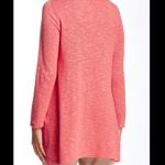 Eileen Fisher Hi-Lo Linen Blend Crewneck Sweater Bright Pink Lightweight Medium Photo 2