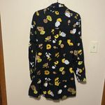 Veroalfie Nina Black Floral Embroidered Dress with Heart Buttons‎ Size 2 Photo 8