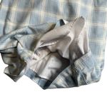 Forever 21  Plaid Mini Dress‎ Size M Blue White Striped Sleeveless Coquette Photo 9