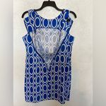 Alix NYC Alyx Women Blue White Sheath Sleeveless Cocktail Dress Size 18 Church EUC Photo 5