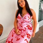 Emma & Michele  Silk Floral Print Dress NWT Large Photo 1