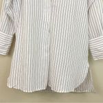 Nili Lotan Loria Tunic Striped Shirt Dress Linen Photo 8