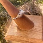 Sterling Silver Copied - Micro Pave 14k Cz Diamond Dolphin Ring Sizes 8,9 Photo 3