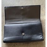 Coach Designer Black Gray Multi Pocket Flap Over Wallet Coin Zipper Pocket SZ 8” Photo 13