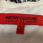 Wow Couture  Black White Sleeveless Strapless Mini Babydoll Fit & Flare Dress S Photo 3