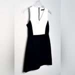 Tibi Rhoans Mod Mini A-Line Shift Ivory White Black Crepe Dress Size 2 Photo 4