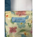 Longaberger  Quilted Floral Tote Bag – Blue Trim & Handles‎ Photo 2