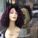 Short spiral curly bob Lacefront wig 2020 purple Photo 2
