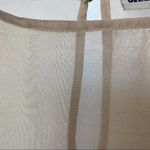 Weekday  Sheer Cream Gold Crewneck Blouse Size Small Photo 6