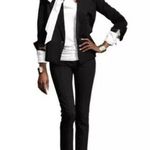 CAbi  Take a Bow White Long Sleeve Pullover Statement Neck Bow Blouse S (Stain) Photo 0