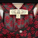 Pink Rose  Red and Black Geometric Tank Top XS Photo 1