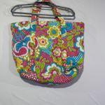 Buckhead Betties  Quilted Floral Tote Bag Pink Blue‎ Green Colorful 19.5"x16" Photo 3