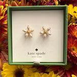 Kate Spade New York Fresh Squeeze Floral Pearl Earrings with Gold Details New Photo 1