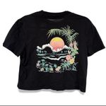 Volcom  Black Graphic Cropped T Shirt- Size Small Photo 2