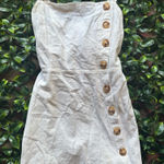 FAVLUX  Cream Button-Down Mini Dress Photo 0