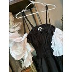 Sleeper Arle Ruffled Linen Midi Dress Black & White Womens Size XL Photo 7