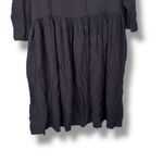 COS  Gathered Wool Blend Midi‎ Dress Navy Photo 4