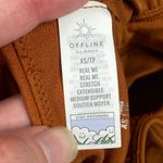 Offline by Aerie Bikini Top Women's Size XS Real Me Medium Support Brown Orange Photo 4