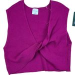 Wild Fable Women's Plum Purple Cropped Sweater Tank Top - Size Medium - NWT Photo 0