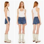 💕MOTHER💕 Dodger Short Short Fray Shorts Did You Bring Me Anything 28 NWT Blue Photo 2