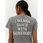 Free People Daydreamer Grey Whitney Houston I Wanna Dance With Somebody Baby Tee Photo 99