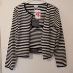 Le lis  Navy and White Striped Top Photo 0