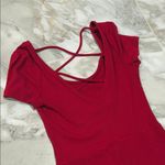 Hollister  Red Fit and Flare Backless Dress Photo 1