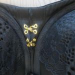 Cacique Lane Bryant boost strapless bra jewelry on front lacey in black size 44DD. Photo 2