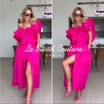 ZARA FUCHSIA Pink RUFFLED ASYMMETRIC FLOWER One Shoulder TOP SIZE XS NEW Photo 2